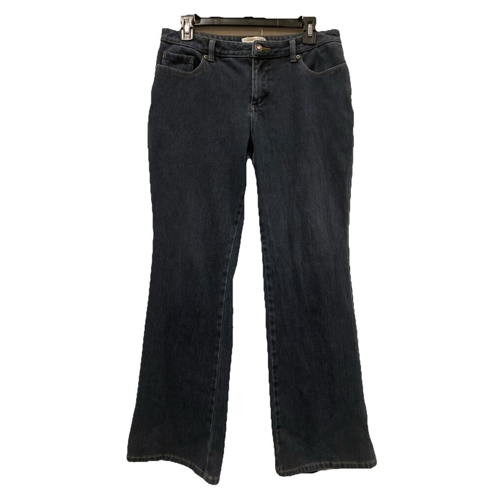 Coldwater Creek Jeans Womens 10 Petite Blk Natural Fit Mid Rise Flat Front Denim